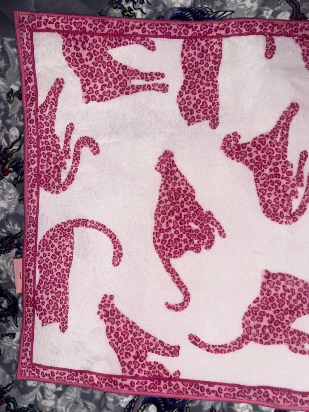 Juicy Couture Pink & White Leopard Accent Mat
